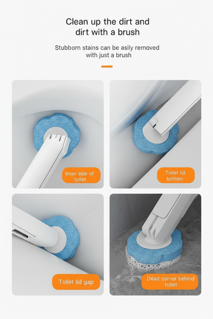 Wall-Mounted Disposable Toilet Brush Set