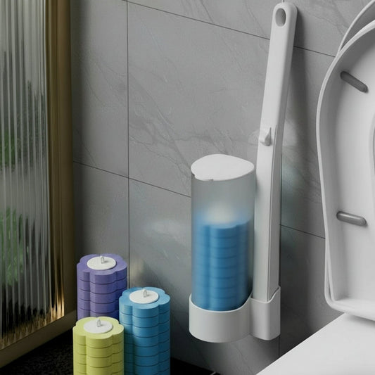 Wall-Mounted Disposable Toilet Brush Set